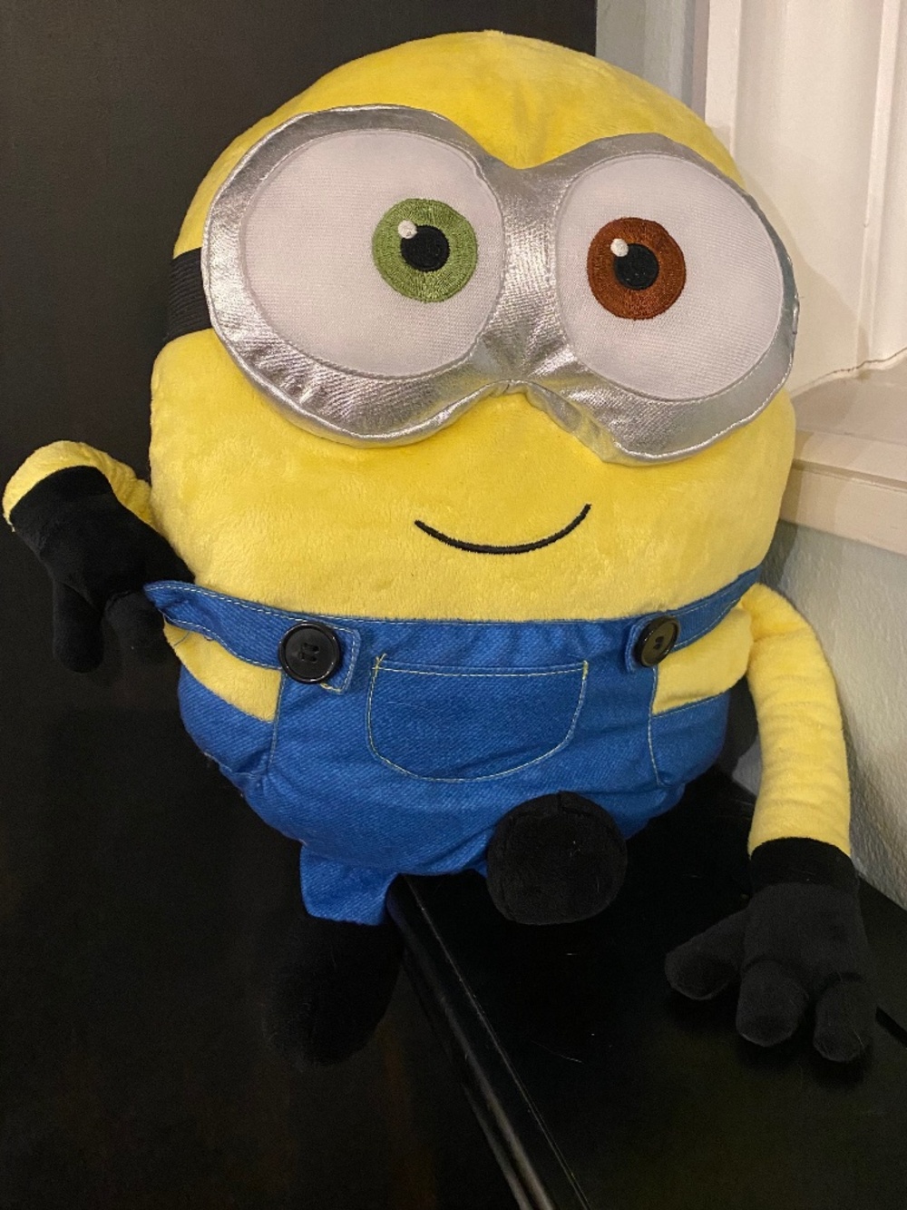 ⭐️The Minions Bob Pillow Buddy  Yellow & Blue Overalls- Plush Green & Brown Eyes